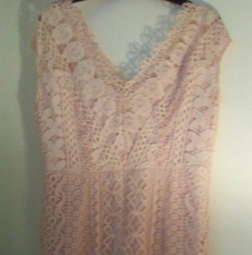 Pink lace dress